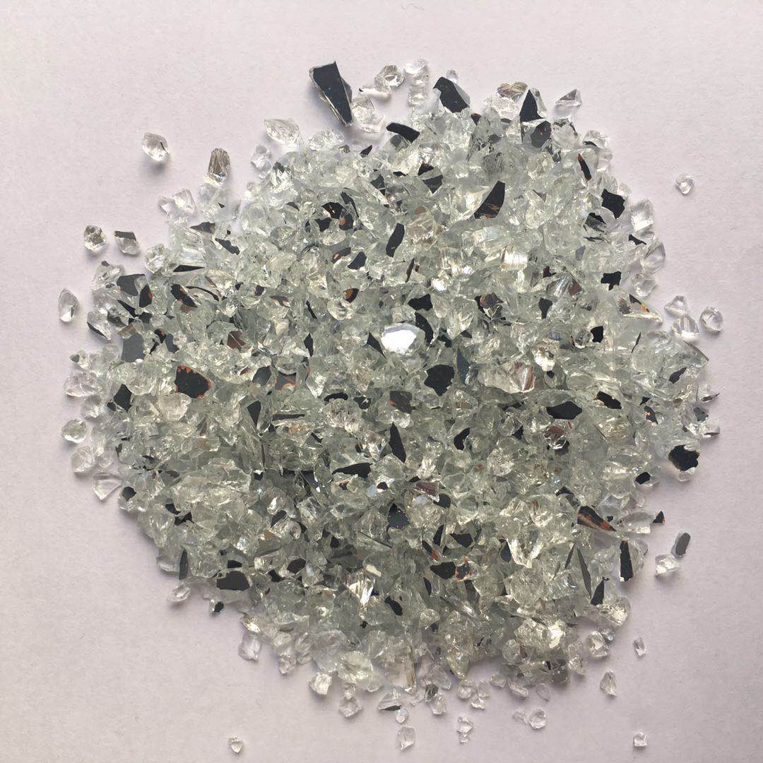 Crushed Silver Mirror Glass Chips
